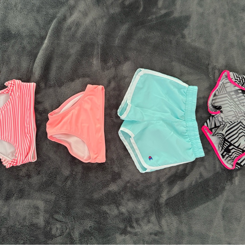 Set of Girls' Swimwear and Shorts